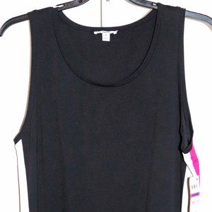 Awesome Bar III Black & Color Insets Scoop Neck Sleeveless Shift Dress NWT 2XL